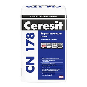 Выравнивающая смесь для пола (5-80мм) Ceresit CN 178, 25кг