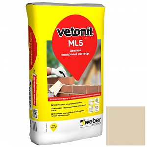 Раствор цветной кладочный Vetonit МL 5 Олос 141, 25 кг