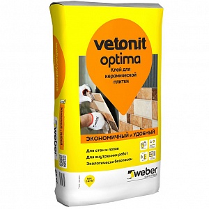 Клей для плитки Vetonit Optima, 25 кг