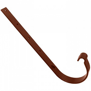 Крюк желоба металлический, 210 мм, д=125 мм, коричневый, "Murol"