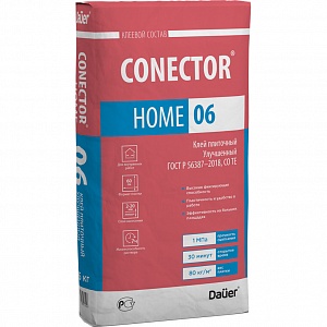 Клей плиточный Улучшенный CONECTOR HOME 06, 25 кг