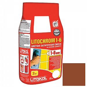 Затирка Litochrom 1-6 C.90, терракота, 2 кг