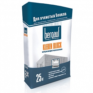 Клей для ячеистых блоков Bergauf Kleben Block Winter, 25 кг