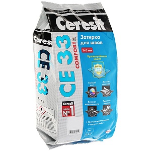 Затирка Ceresit СЕ 33 для узких швов, серый (5кг)