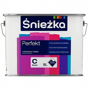 Краска для стен и потолков "SNIEZKA PERFEKT" 9 л, латексная (База C) /Sniezka