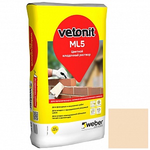 Раствор цветной кладочный Vetonit ML 5 Менес 157, 25 кг