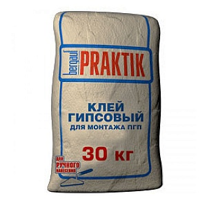 Клей монтажный для ПГП и  ГКЛ  Praktik, 30 кг (49/40шт./под.)