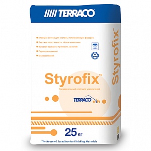 Клей для приклейки утеплителей "TERRACO" Styrofix EcoTherm, 25 кг