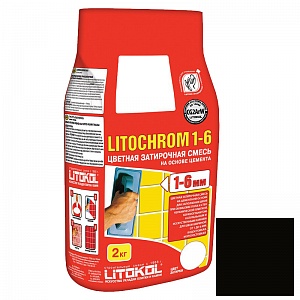 Затирка Litochrom 1-6 C.470 черная, 2кг