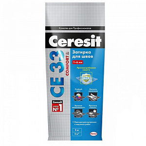 Затирка Ceresit СЕ 33 для узких швов, антрацит (2кг)