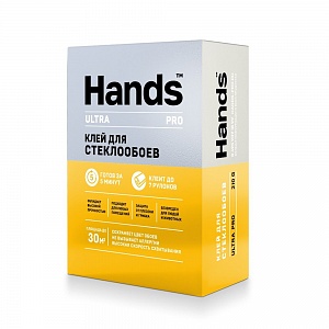 Клей специальный для всех типов стеклообоев Hands Ultra PRO, 210 г