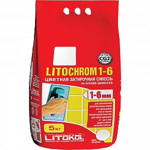 Затирка Litochrom 1-6 C.40, антрацит, 5 кг